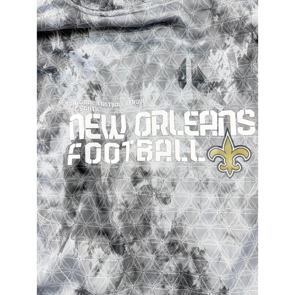 New Orleans Saints Hoodie Mens 2XL Reebok On Field Gray Full Zip NFL - Picture 10 of 11